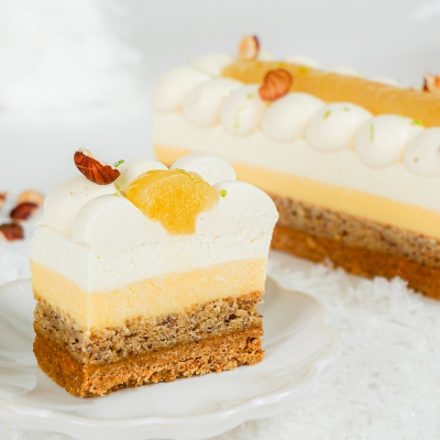 Bûche citron noisette