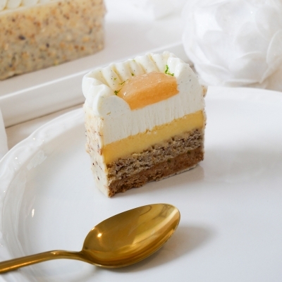 Bûche citron noisette